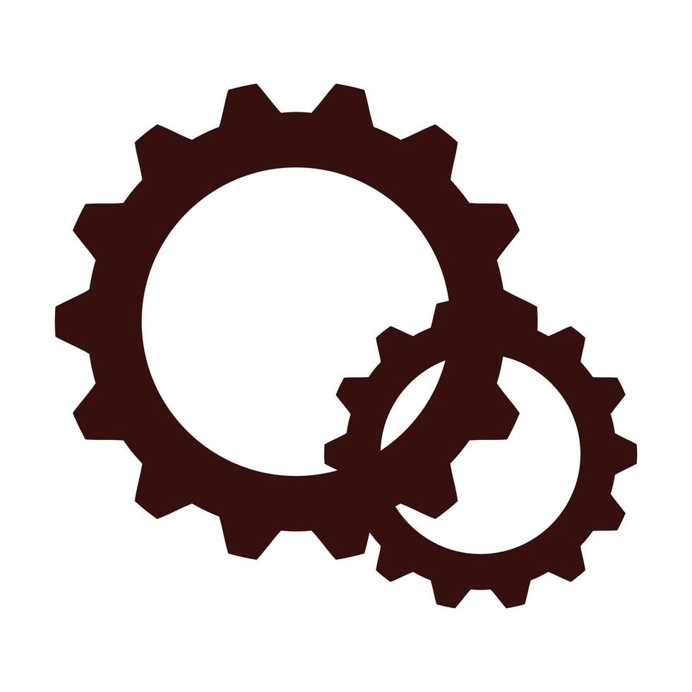 gears setting icon vector