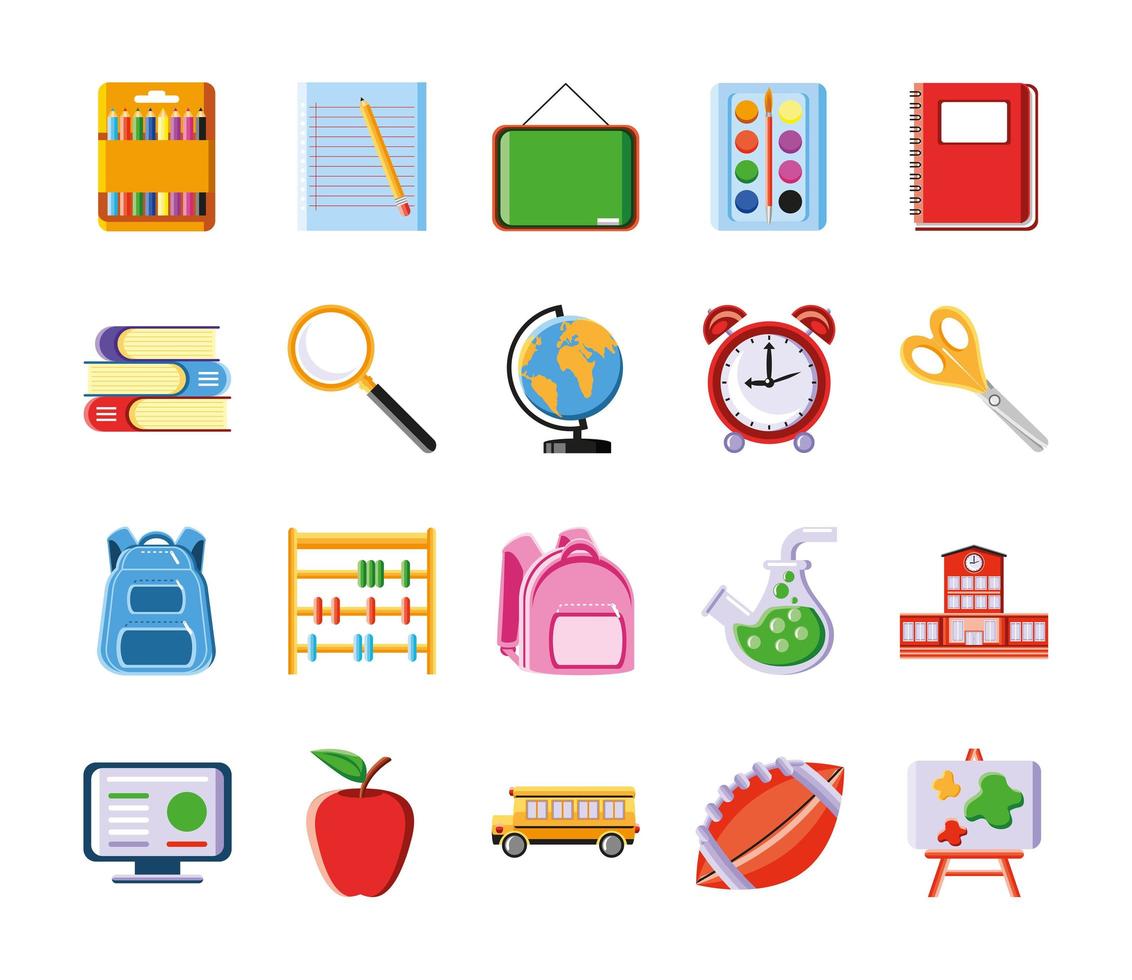 school education collection vector