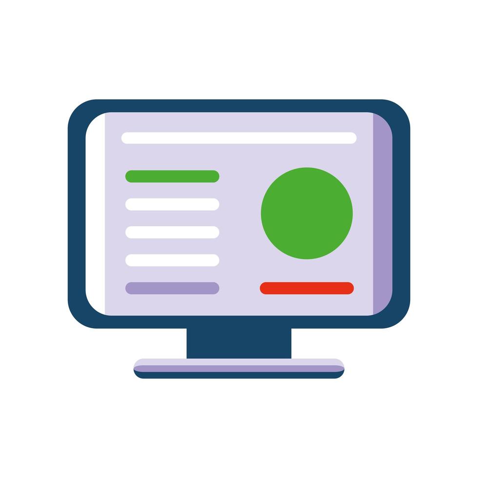 computer screen website vector
