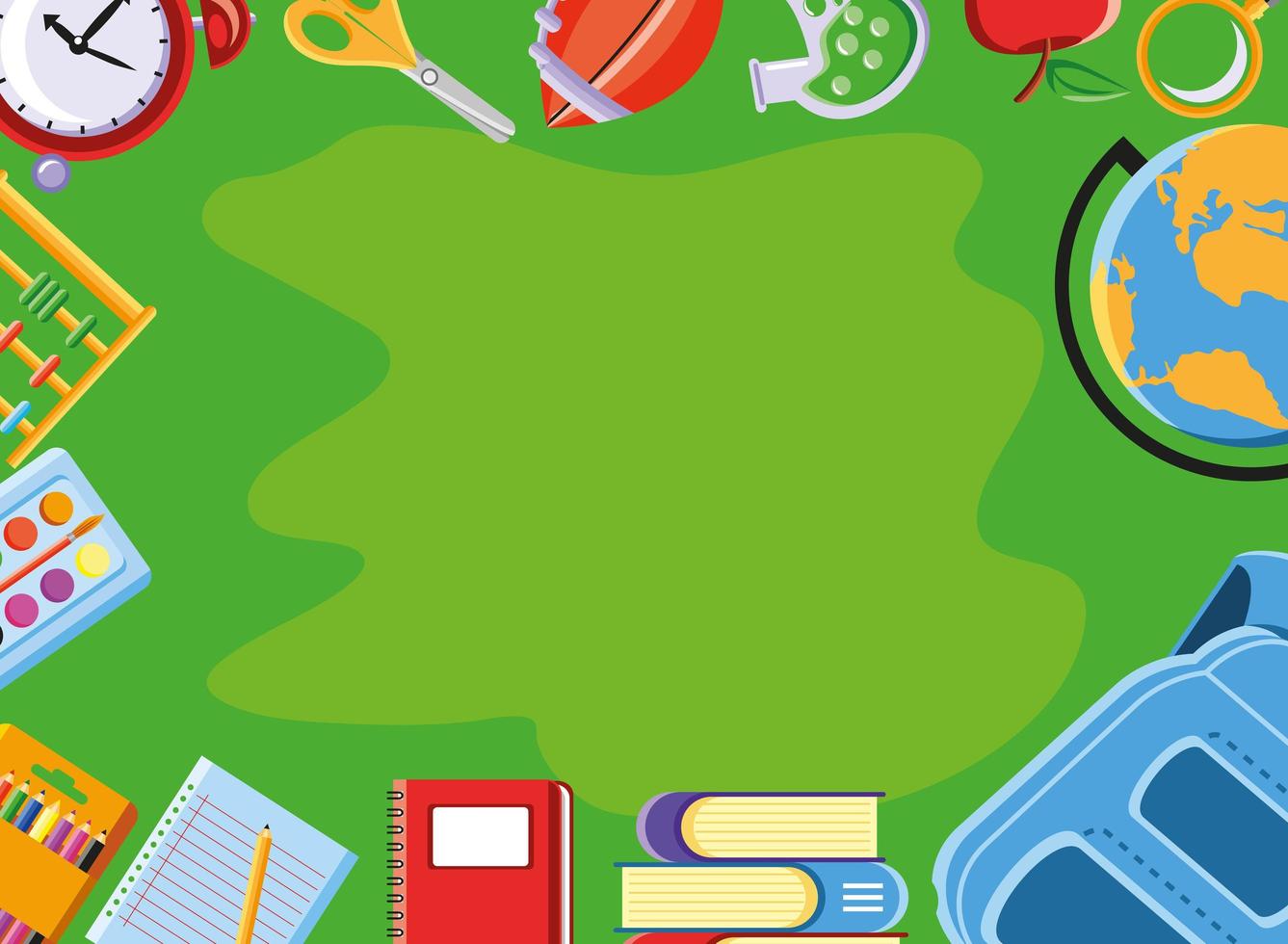 school education green background vector