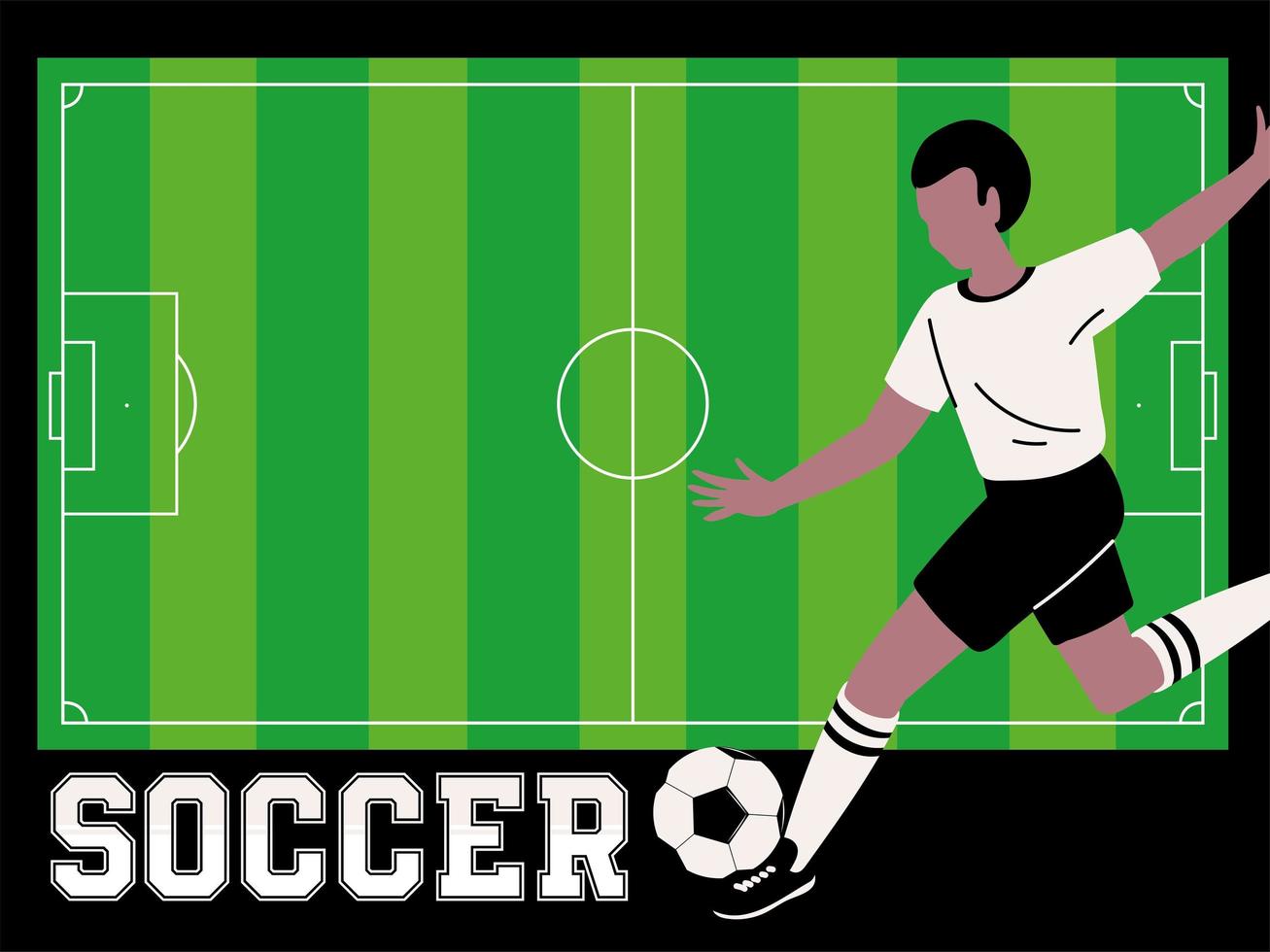 soccer player sport vector