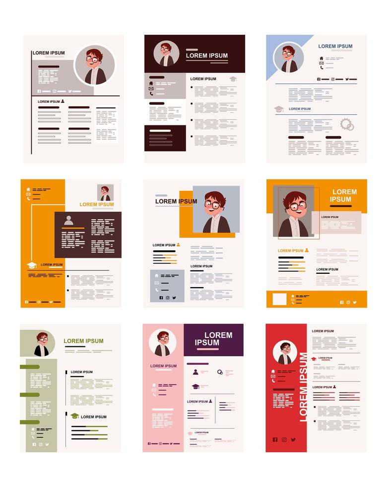 set of CV template vector