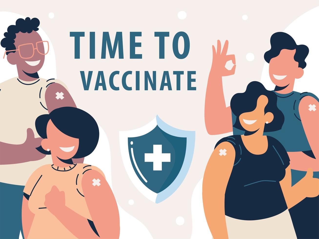 hora de vacunar vector