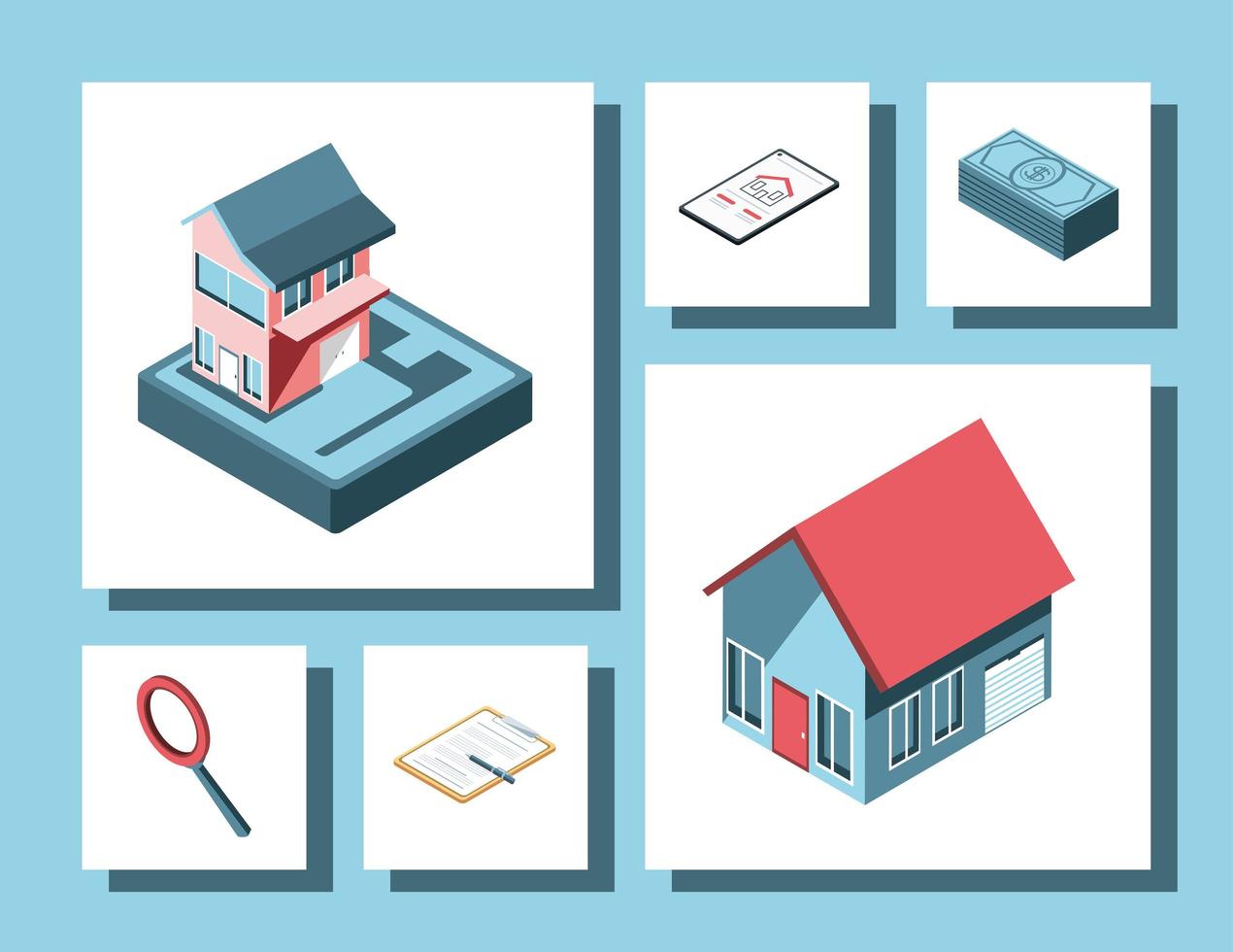 real estate isometric vector