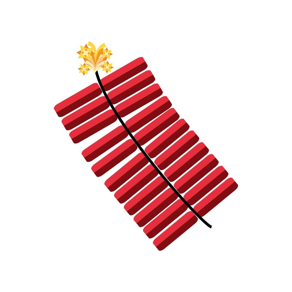 firecrackers festive icon vector