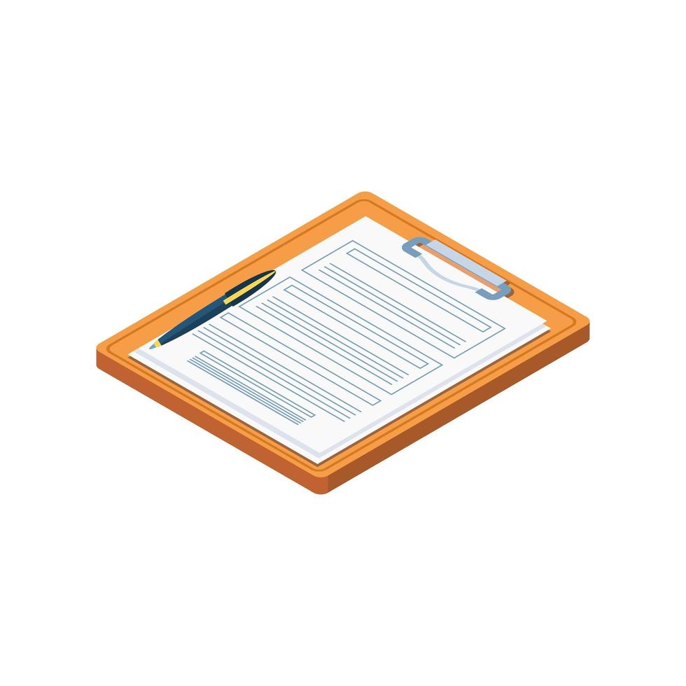 clipboard and pen vector