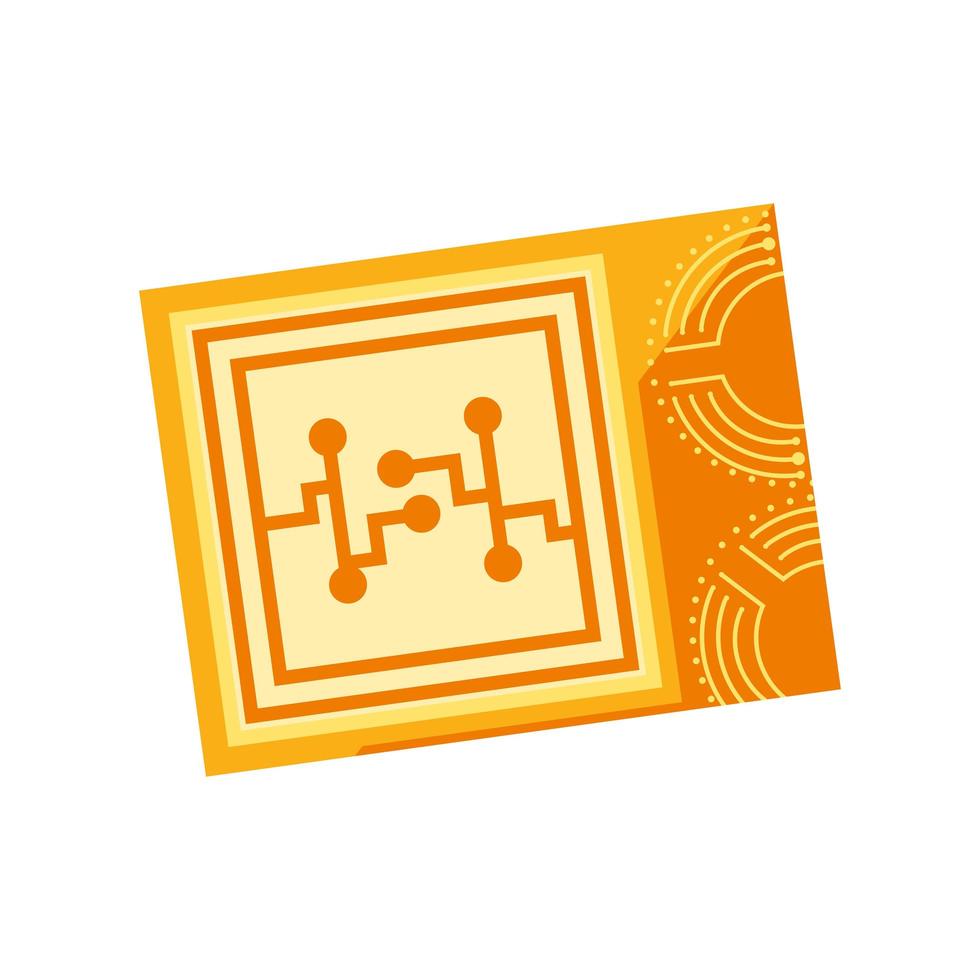 blockchain circuit icon vector