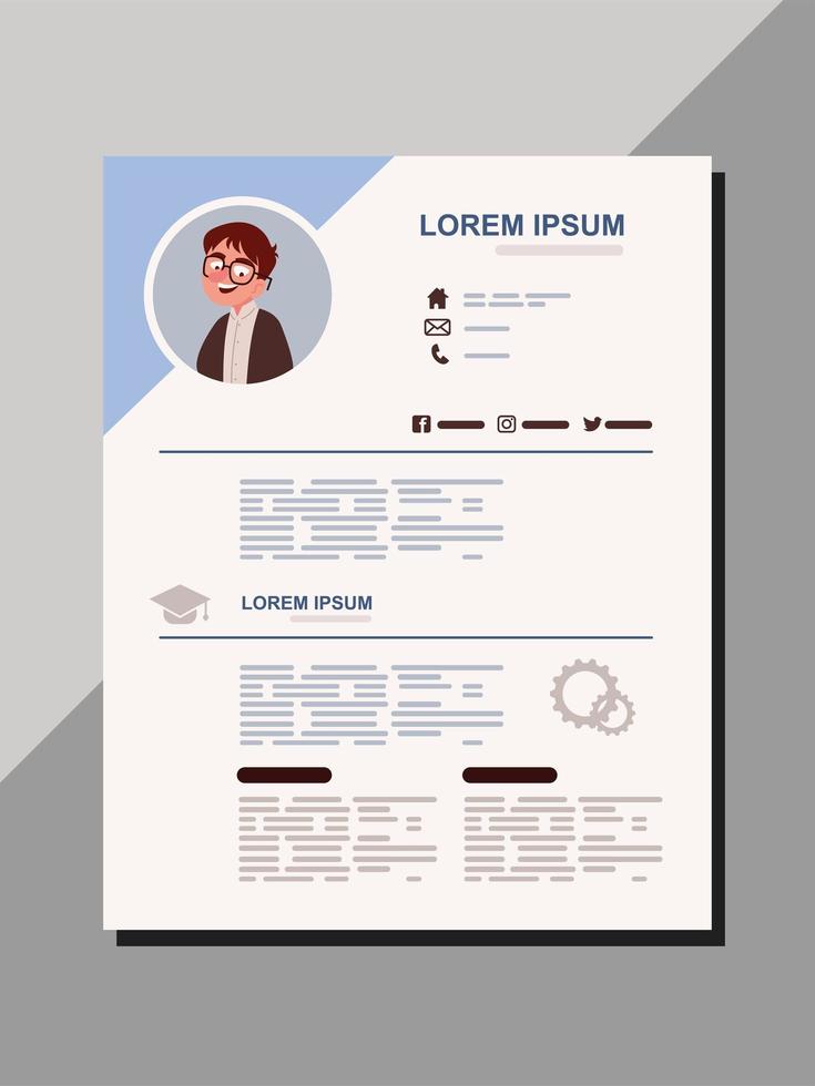 cv professional document vector