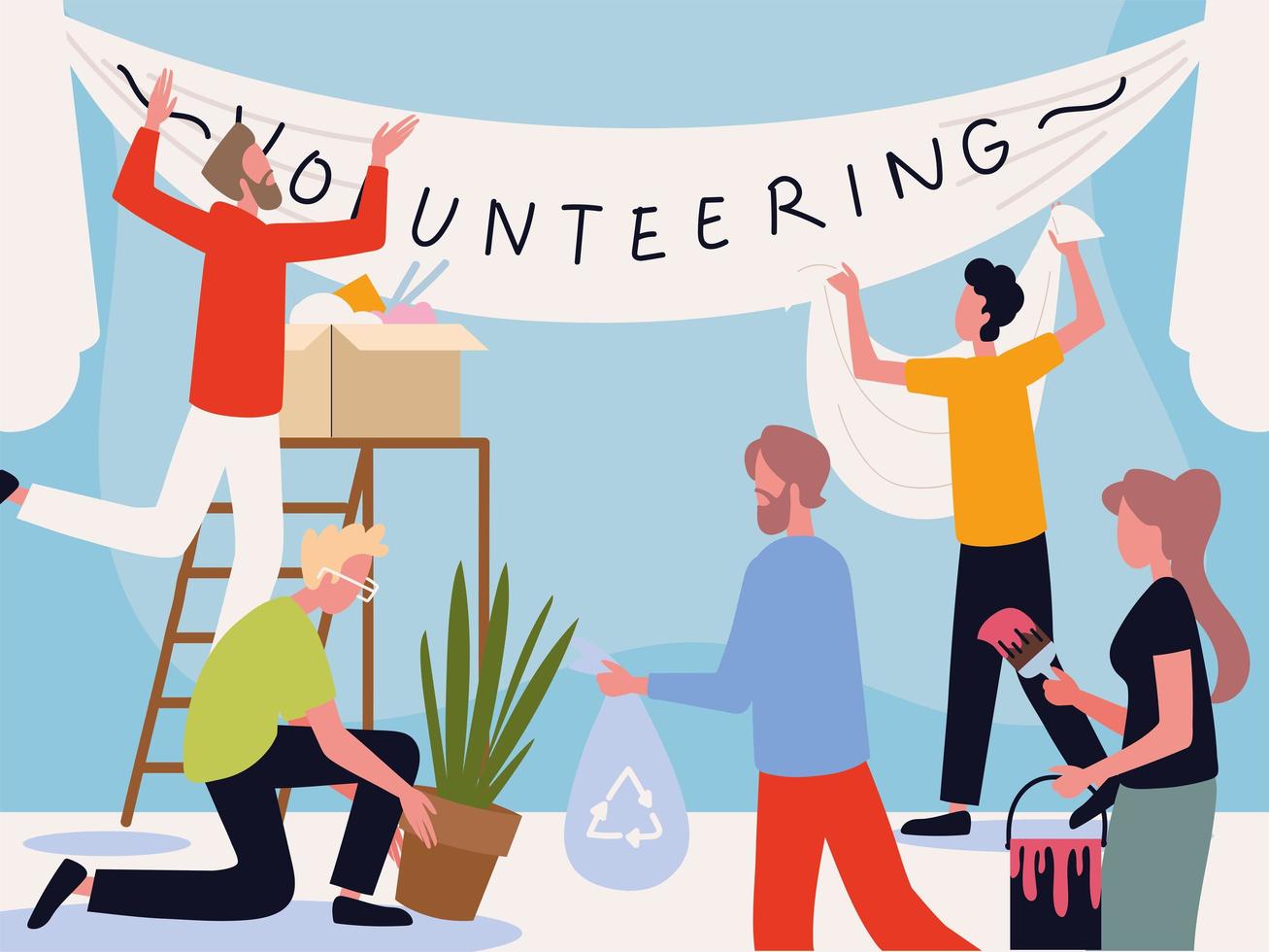 people volunteers character vector