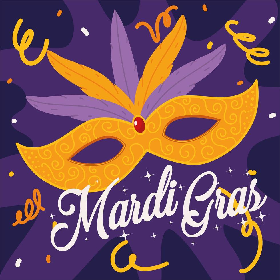 mardi gras greeting card vector