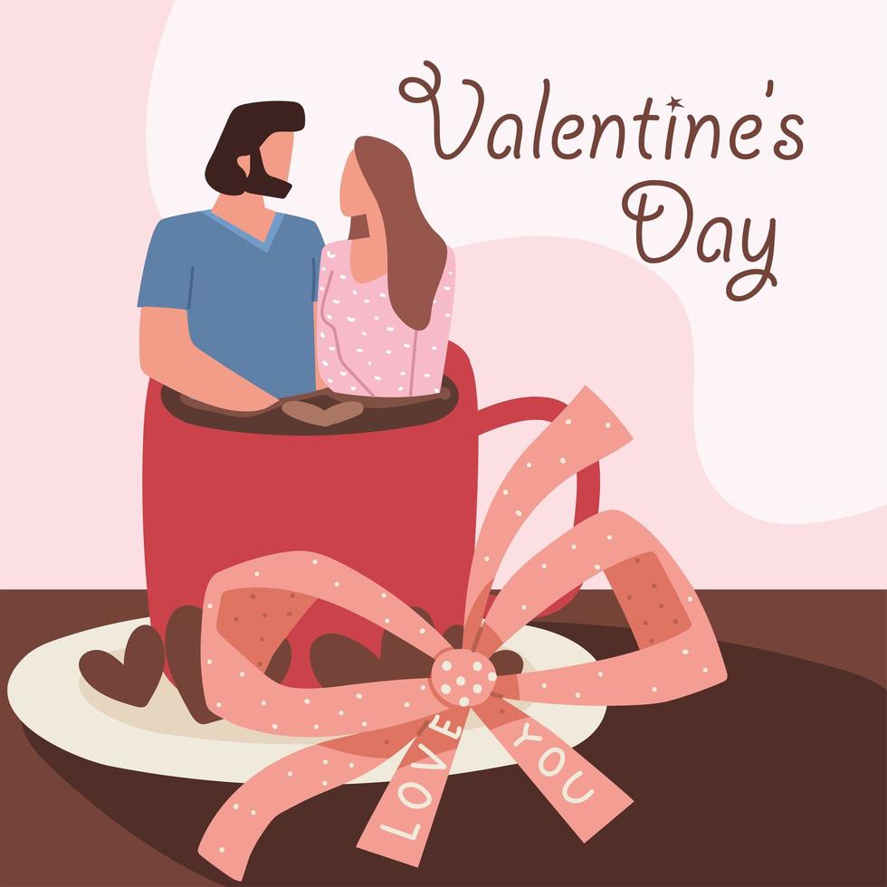 valentines day greeting card vector