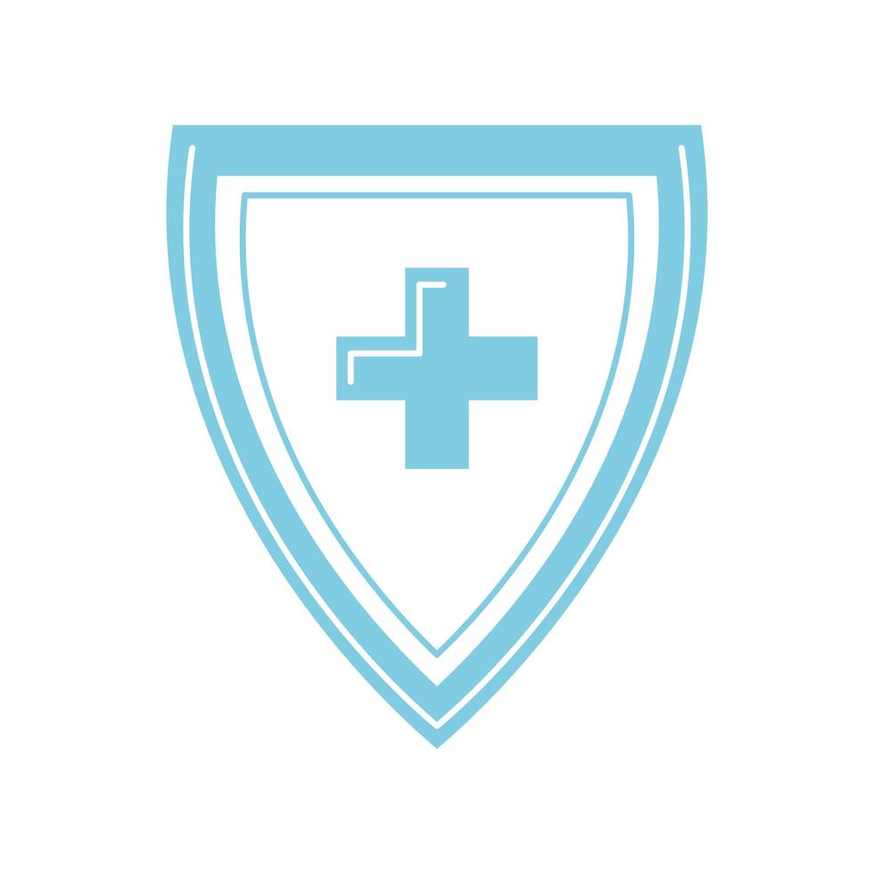 protección de escudo médico vector