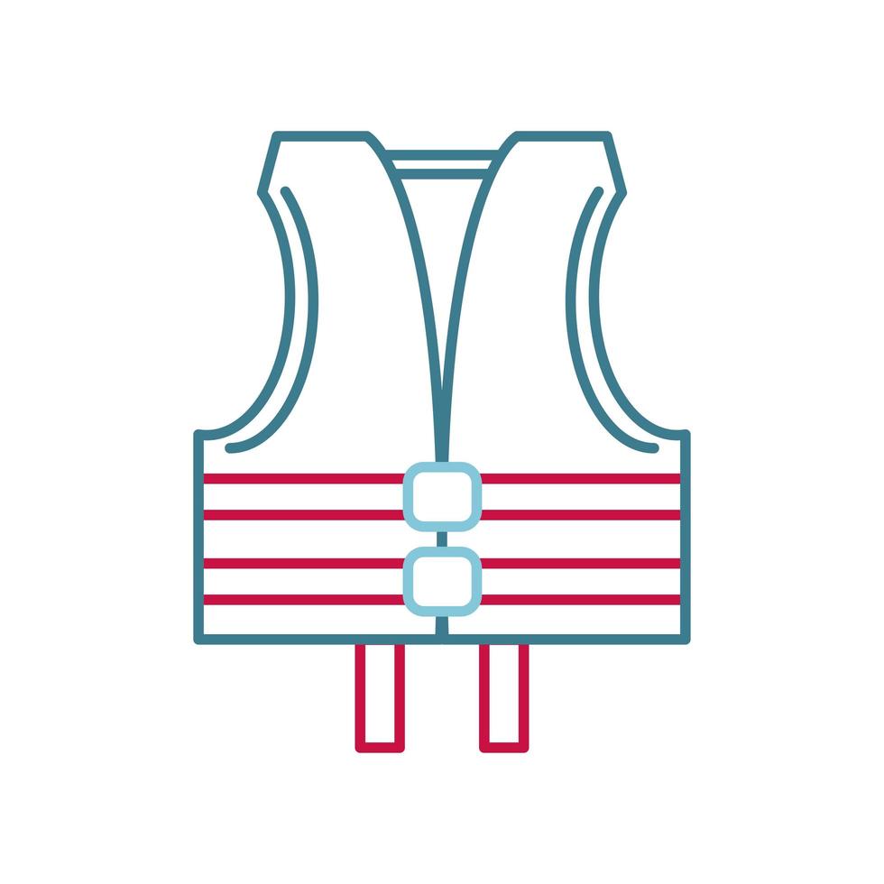 lifejacket line icon vector