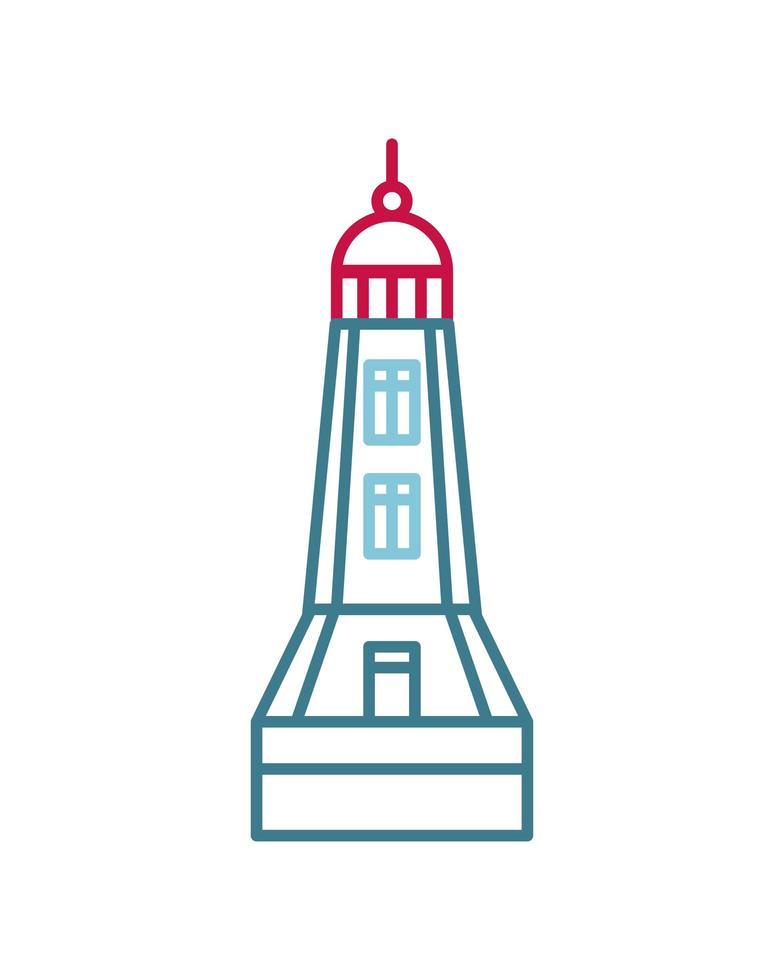 lighthouse line icon vector