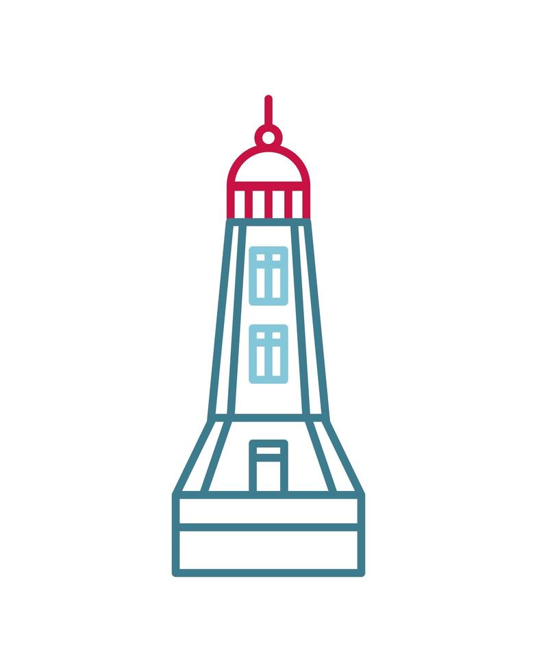 lighthouse line icon vector