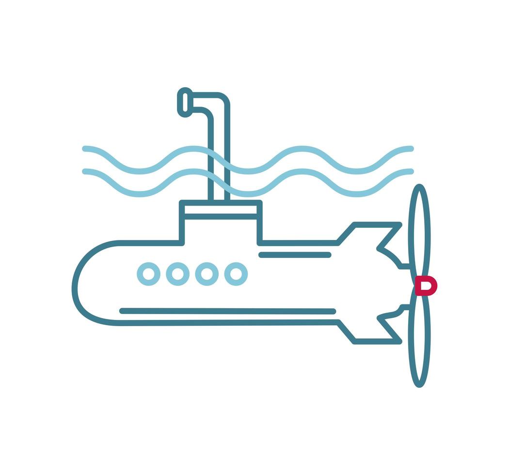 icono de transporte submarino vector