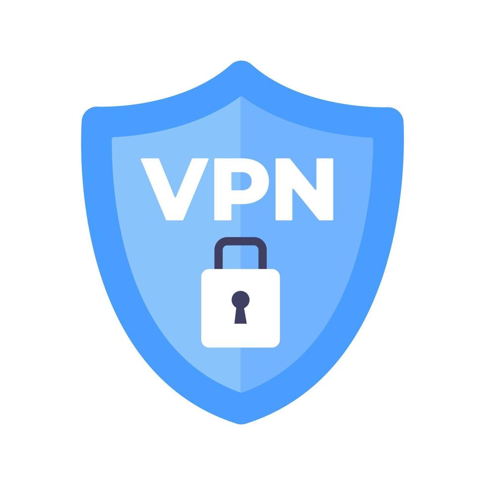 Wireless shield VPN wifi icon sign flat design vector illustration.