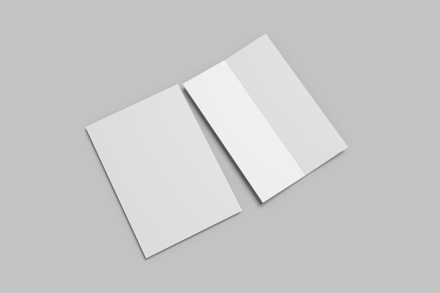 maqueta a4, representación en blanco template.3d foto
