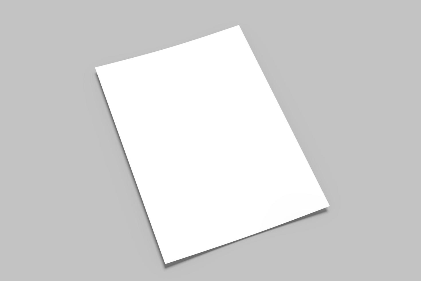 A4 mockup, blank template.3D rendering photo