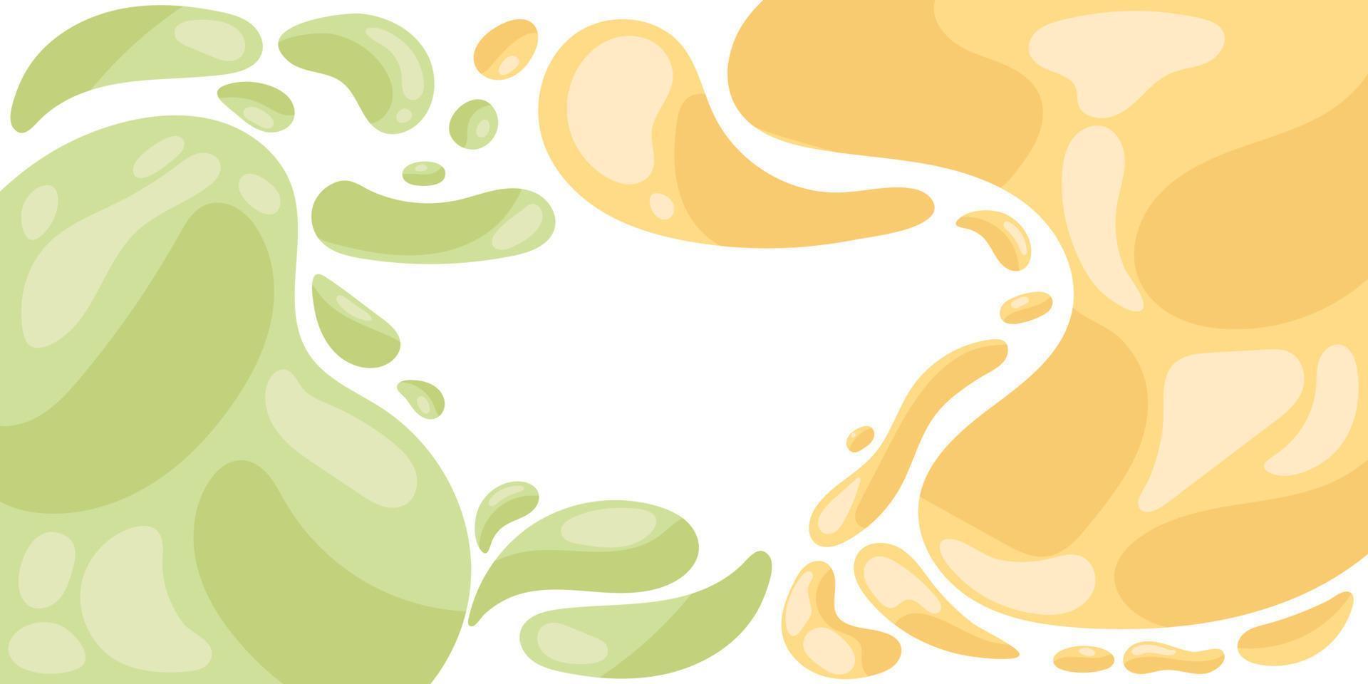 A splash of juice, drinking juice splashing out like from a fountain. Splash in a flat style. Banner vector