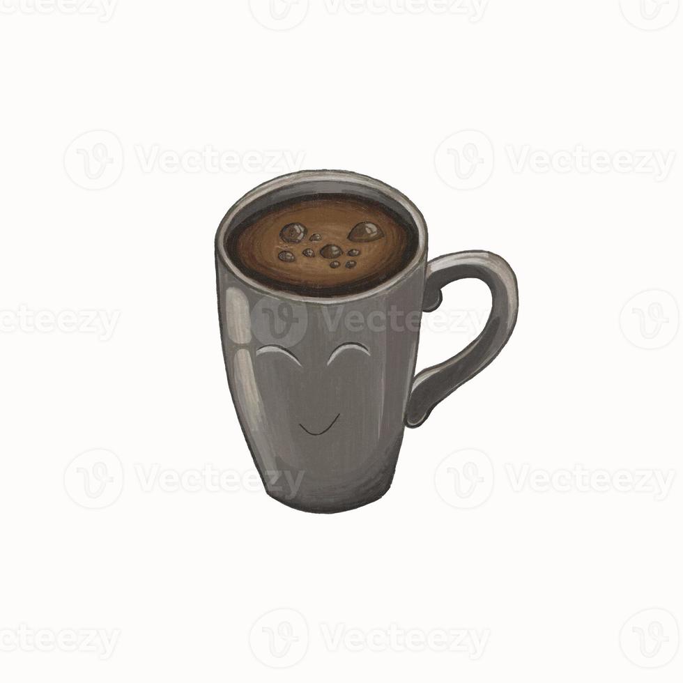 Coffee mug cartoon character. photo