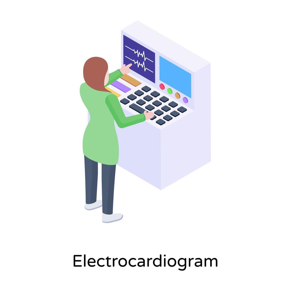 una descarga de vector de ilustración de electrocardiograma