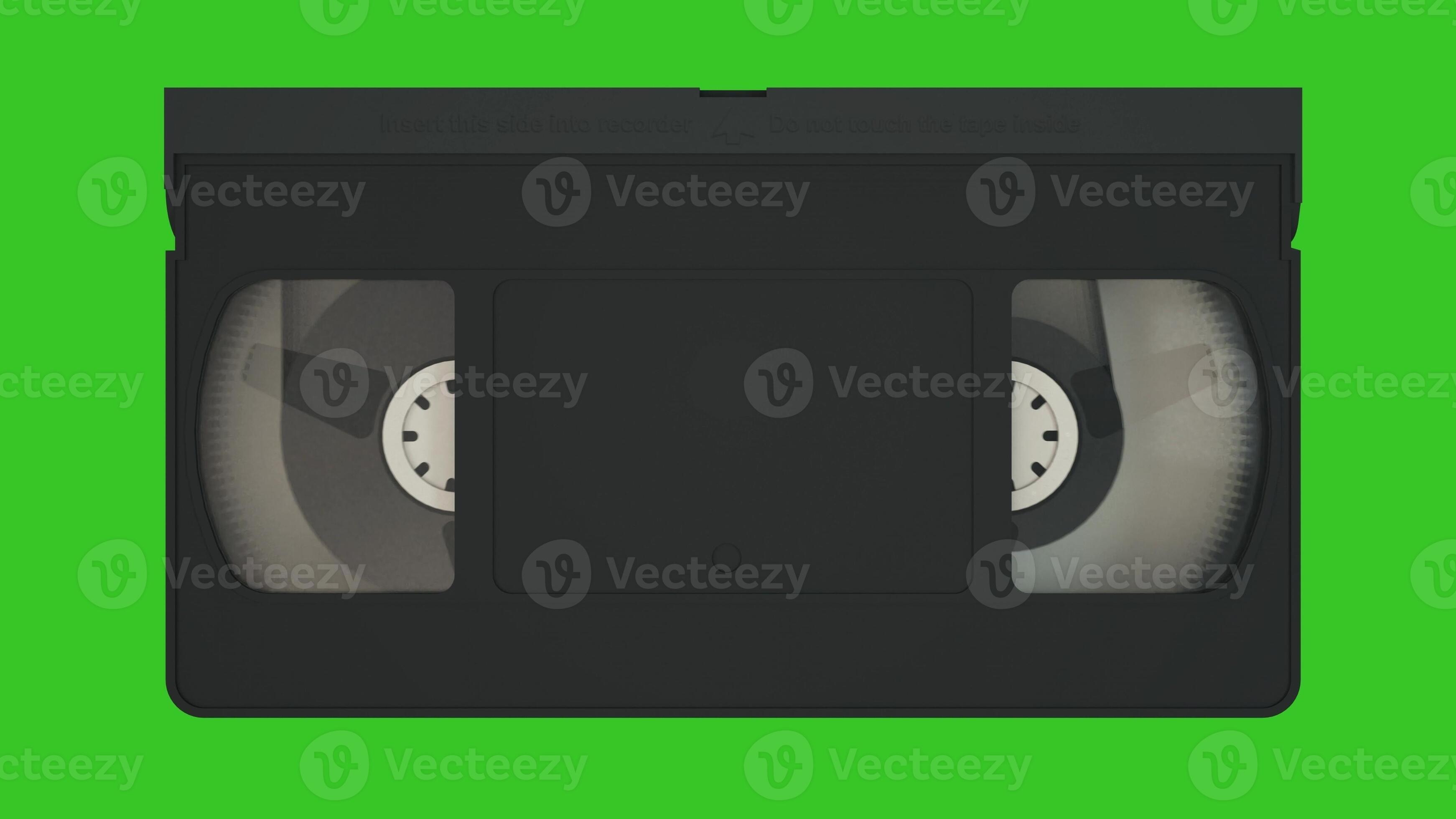 VHS cassette. Old video tape record system. Video cassette isolated on