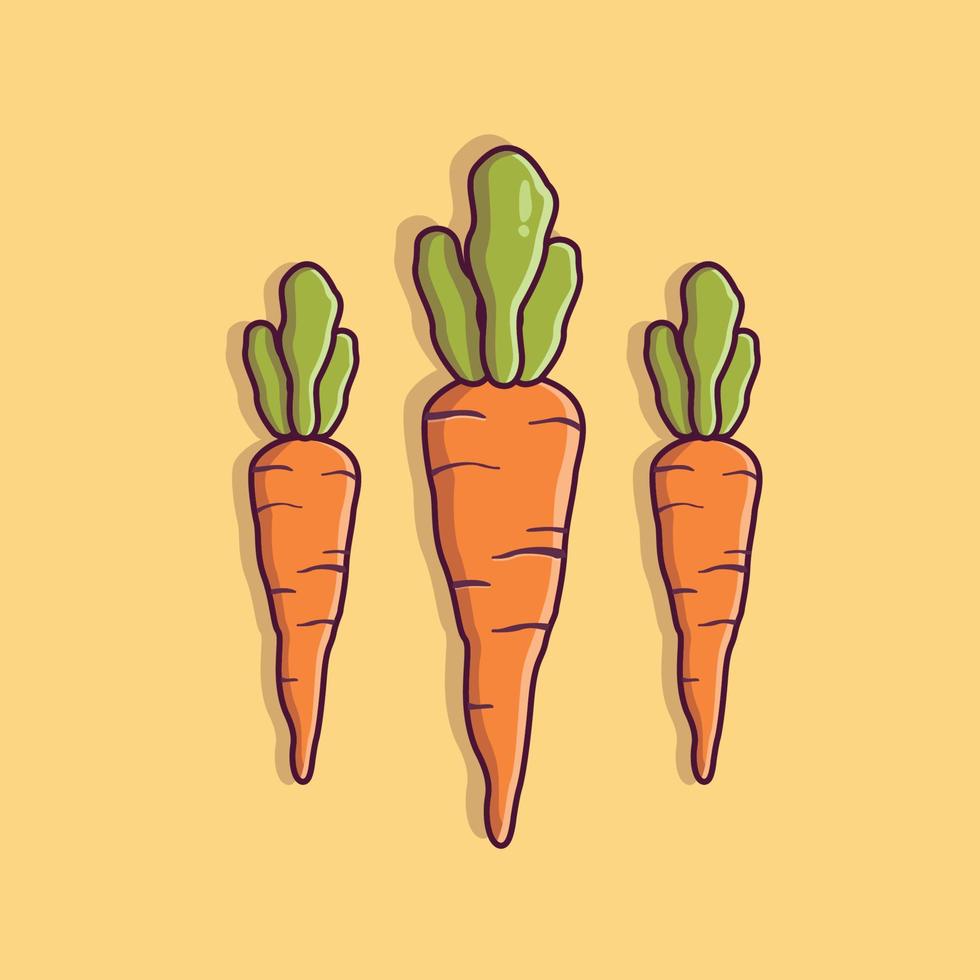 carrot cartoon illustration vector