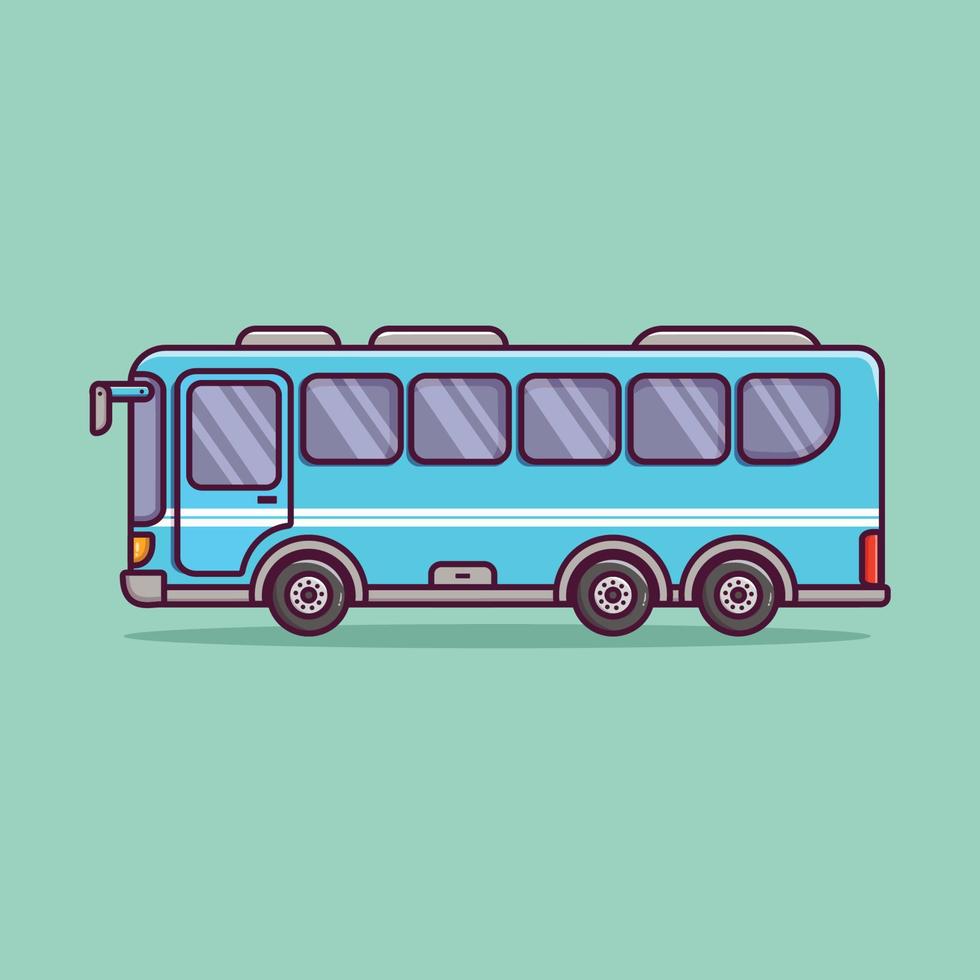 ilustración vectorial de dibujos animados de autobús vector