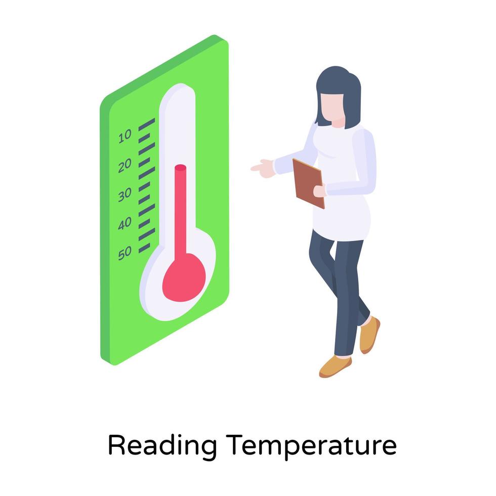 Thermometer isometric vector design