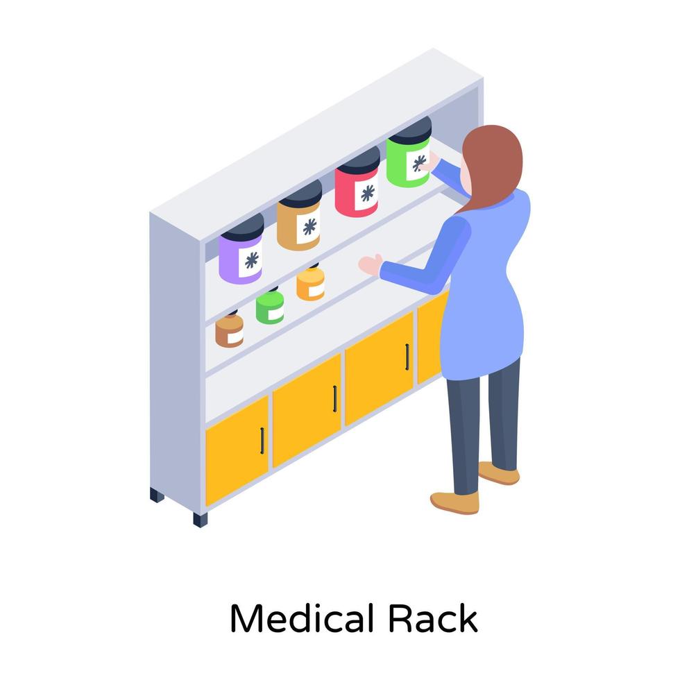 una ilustración isométrica premium del laboratorio de química vector