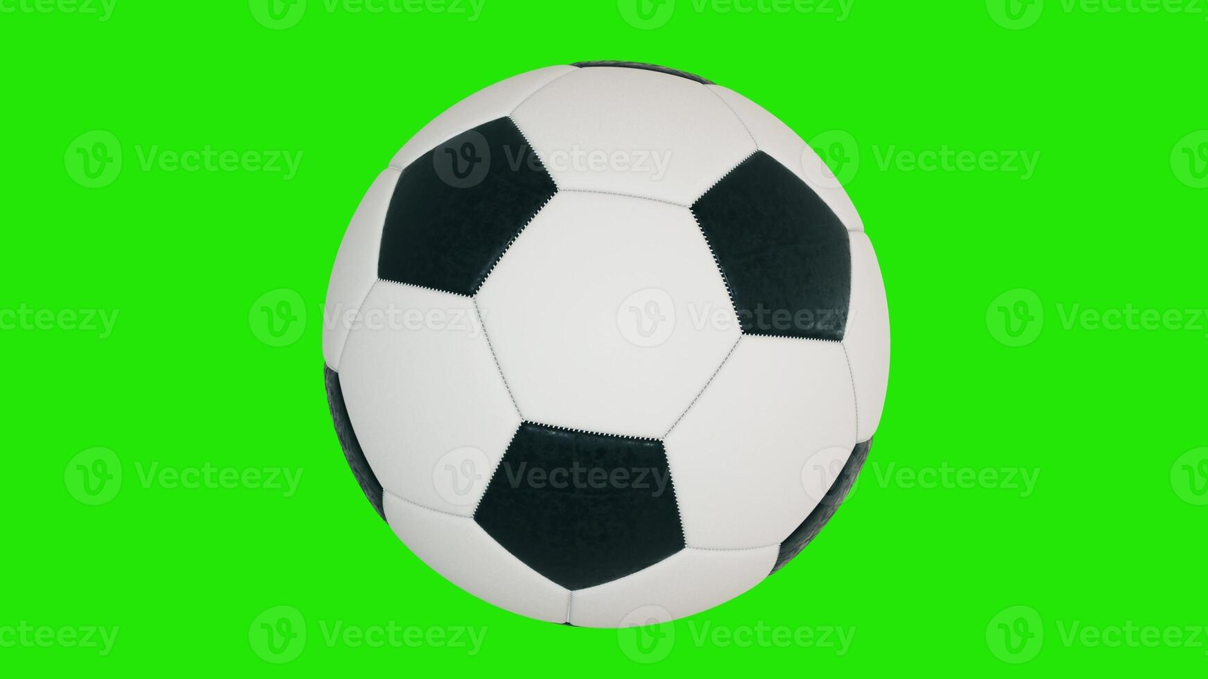 Soccer Ball on Chroma Key Green Screen. 3d illustration photo