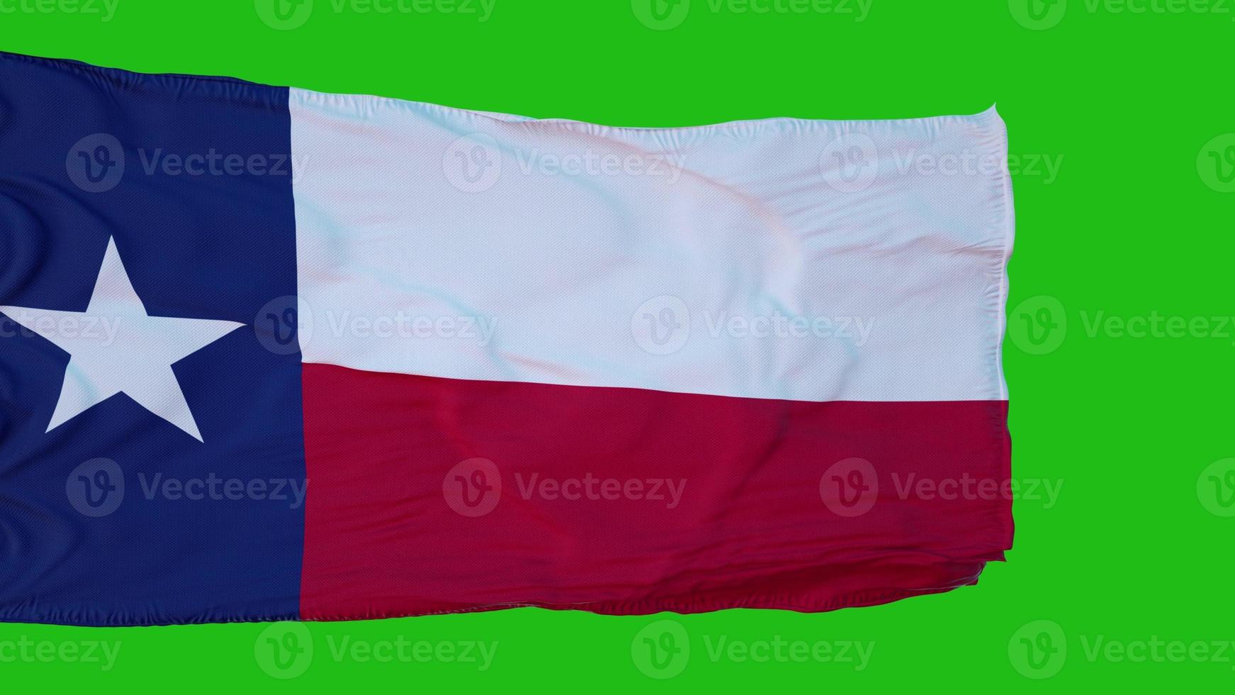 Flag of Texas on Green Screen. Perfect for your own background using green screen. 3d rendering photo