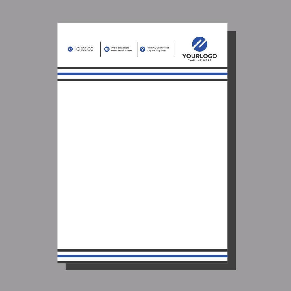 Minimal Letterhead Template vector