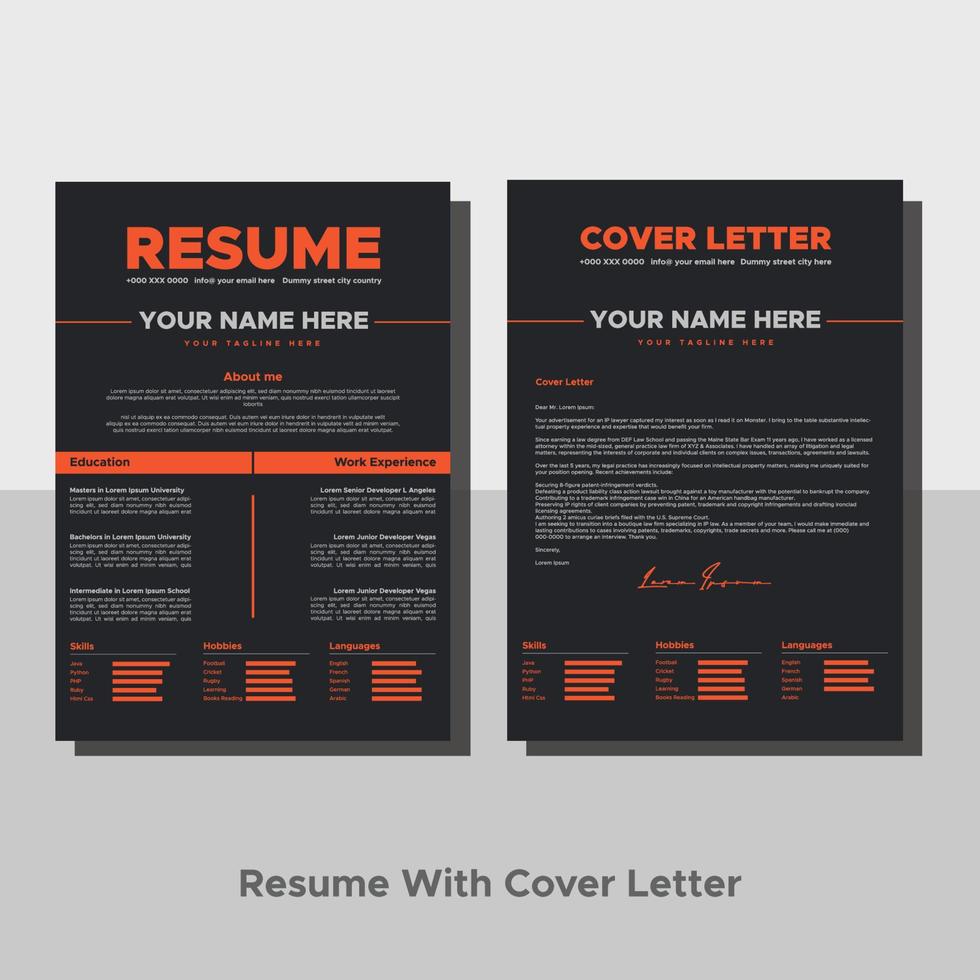 Resume With Cover Letter vector