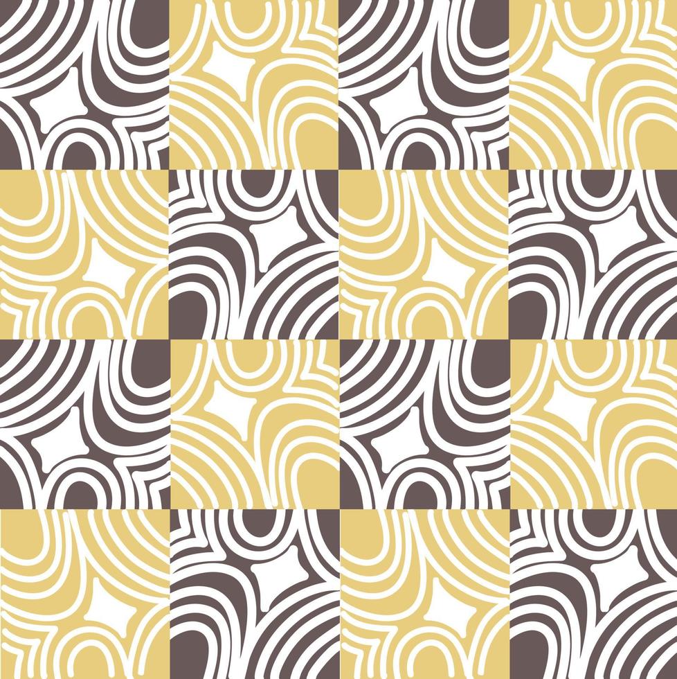 African ethnic in checkered seamless pattern vector