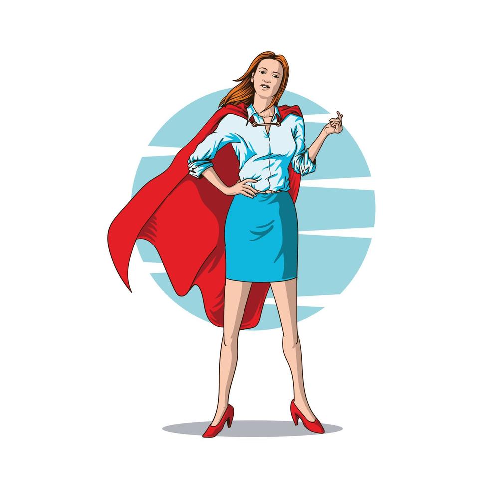 Super Female Worker Illustration vector