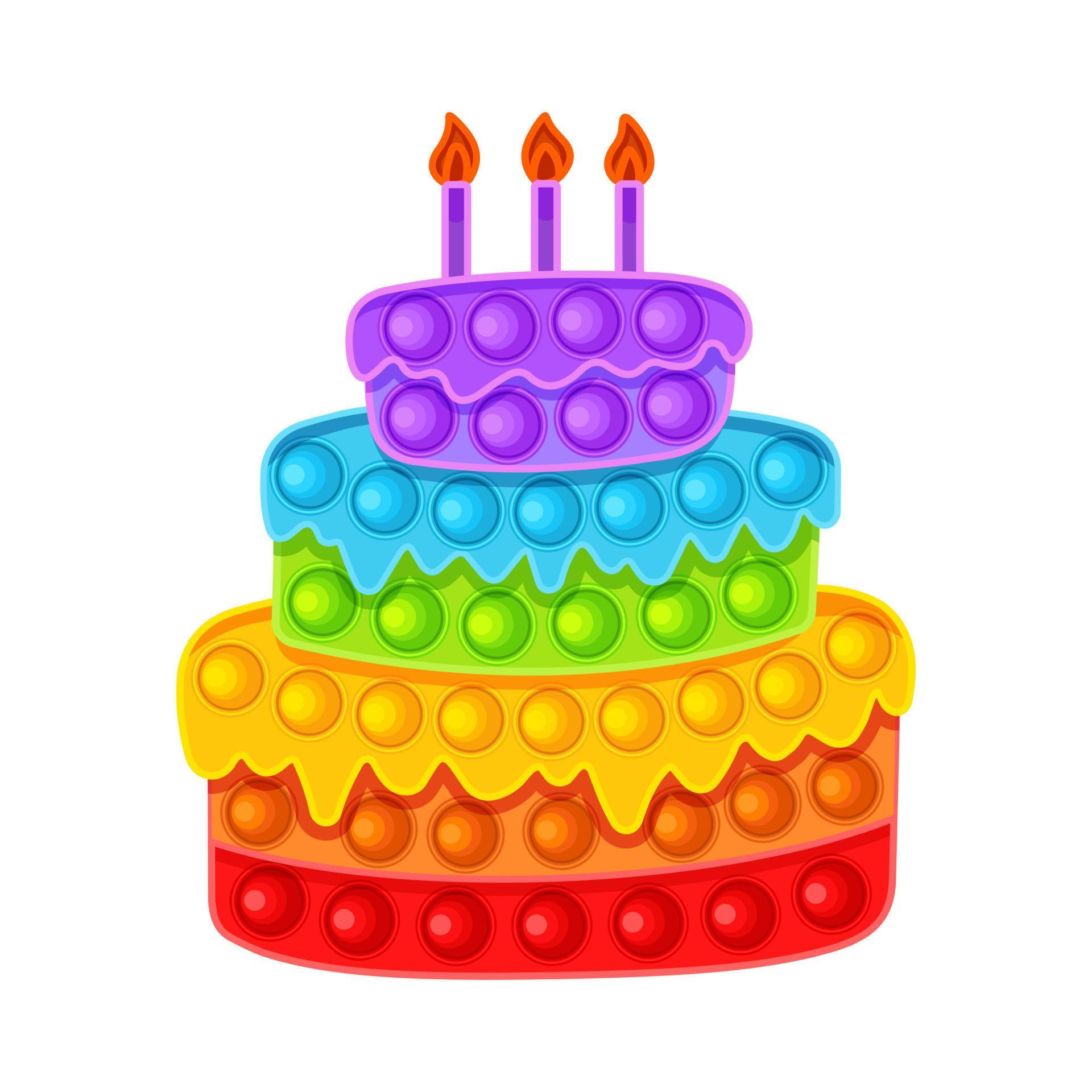 Antistress toy. Cake, sweets. Vector flat illustration isolated 6067678