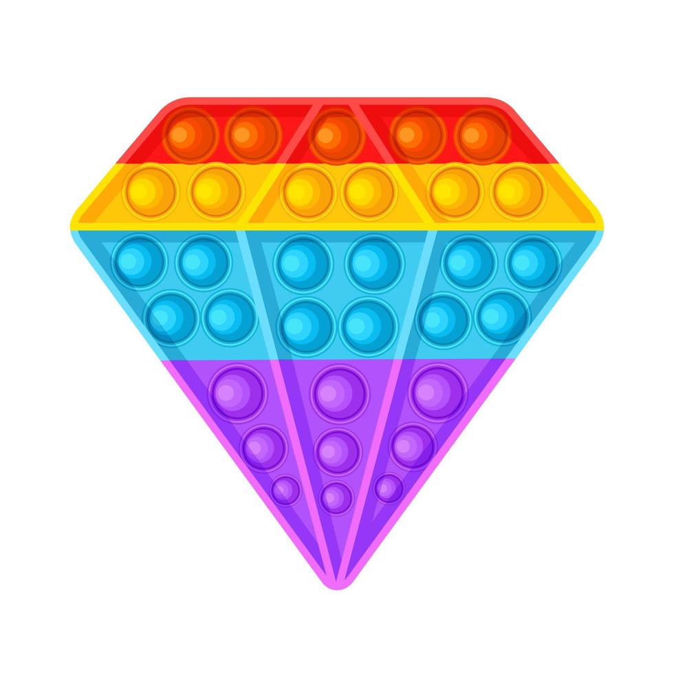 Antistress toy. Diamond, gem. Vector illustration