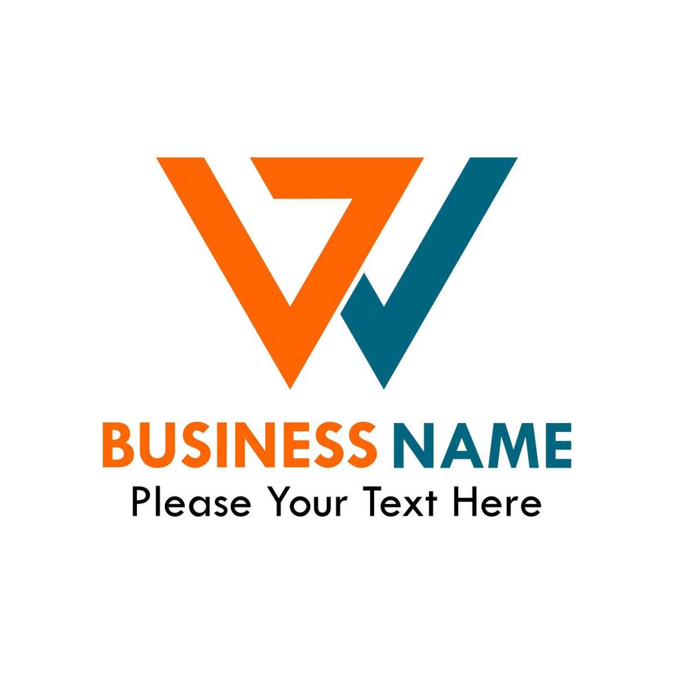 Letter W logo design template illustration. this is good for app, mobile, website, office. brand etc vector