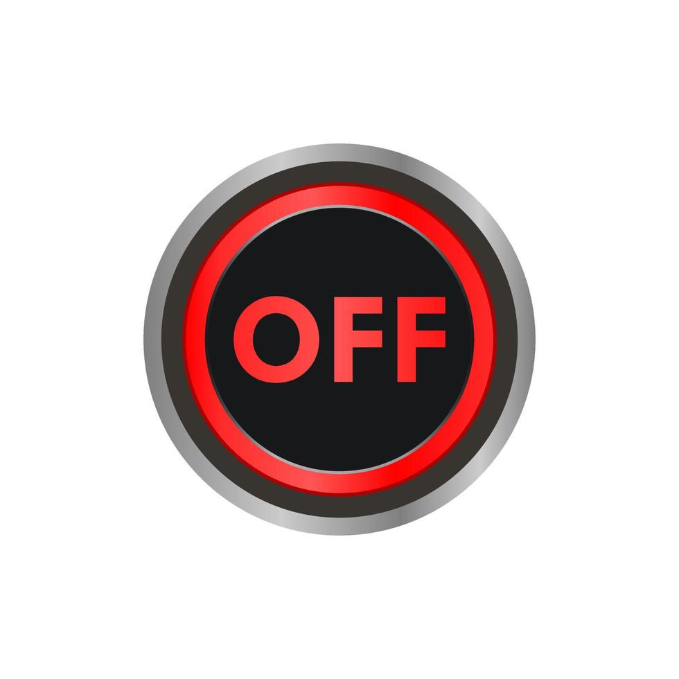 This is off button icon logo vector