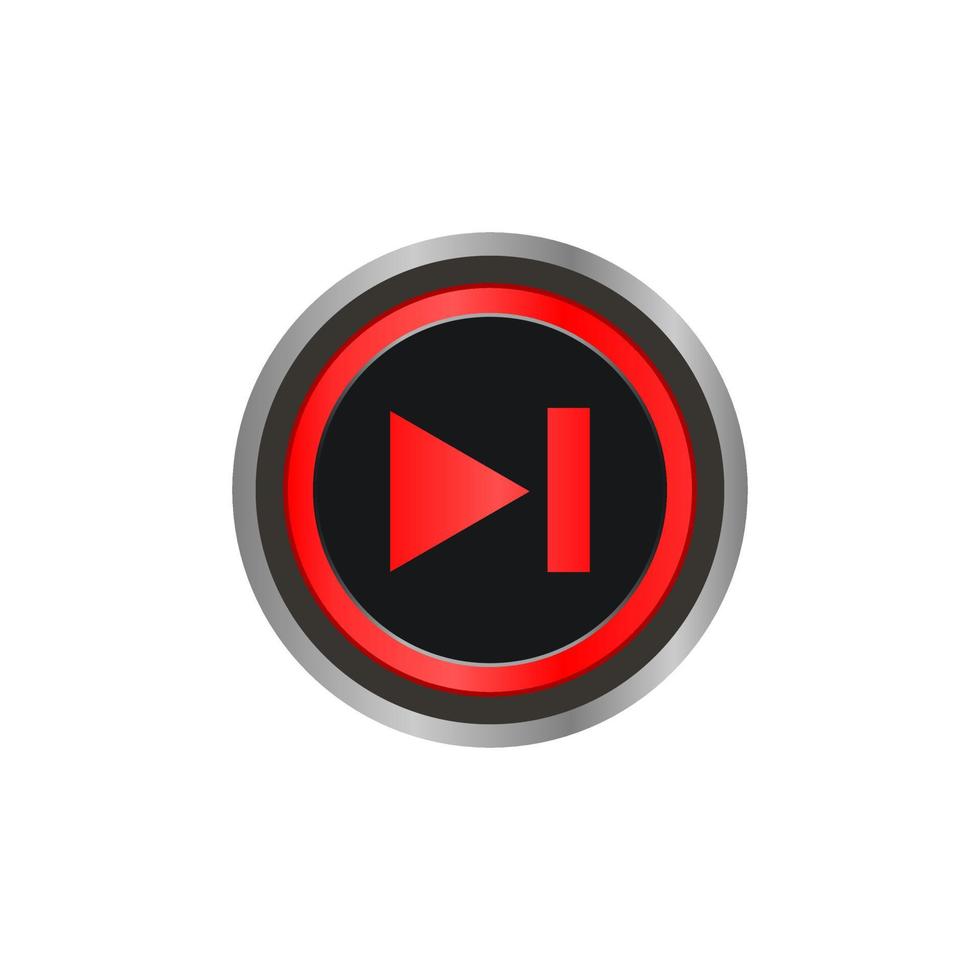 skip forward button icon logo template illustration vector