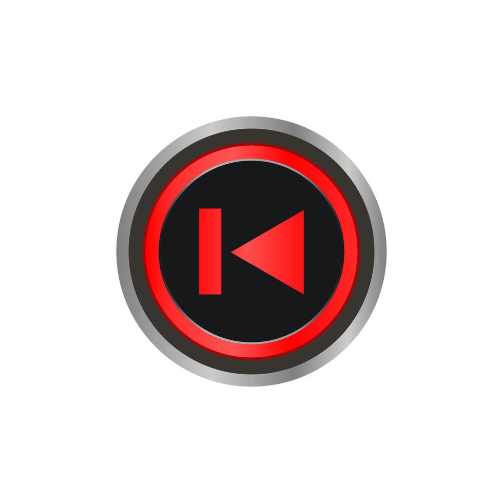Skip backwards vector icon logo