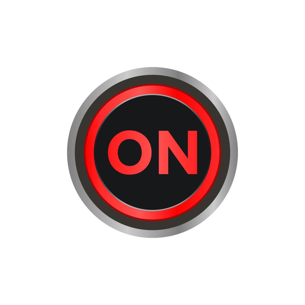This is on button icon logo vector