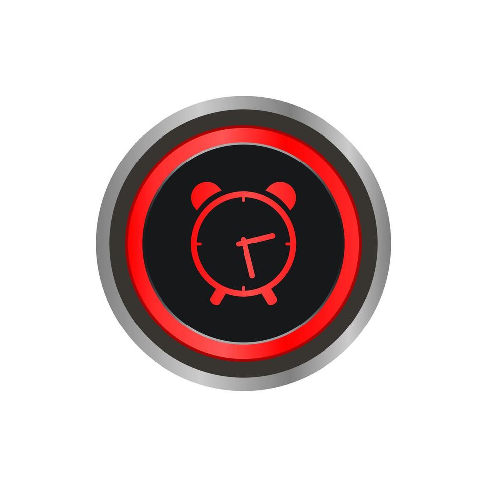 This is alarm button icon logo template vector