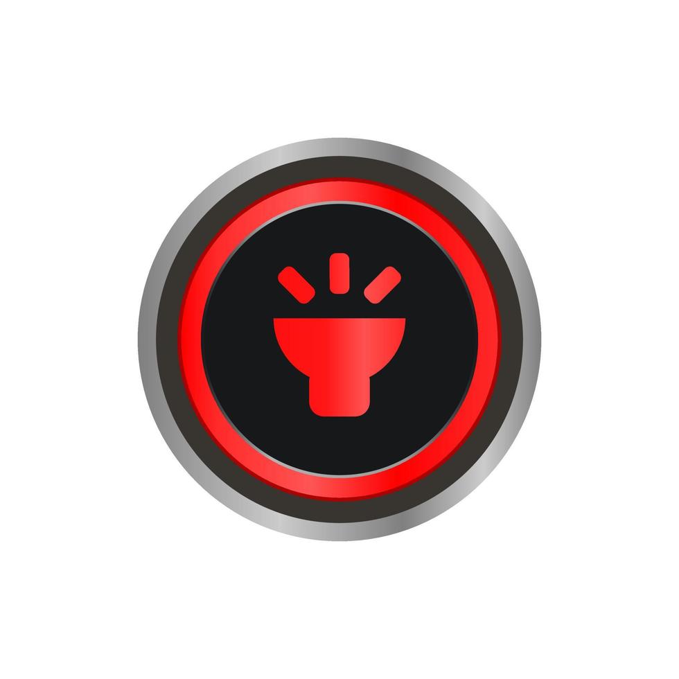 ilustración de plantilla de logotipo de botón de linterna vector