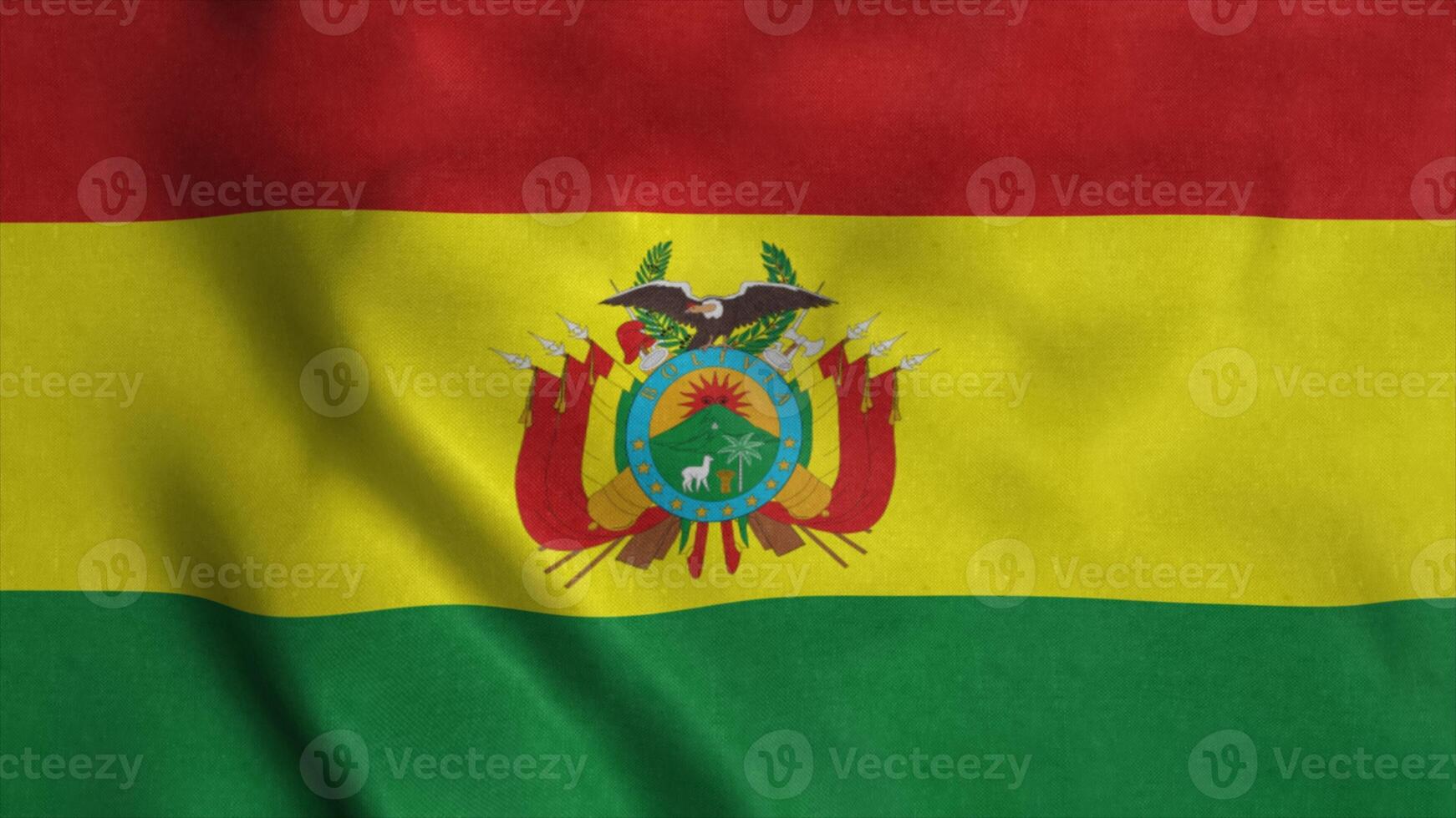 bandera de bolivia ondeando en el viento. ilustración 3d foto