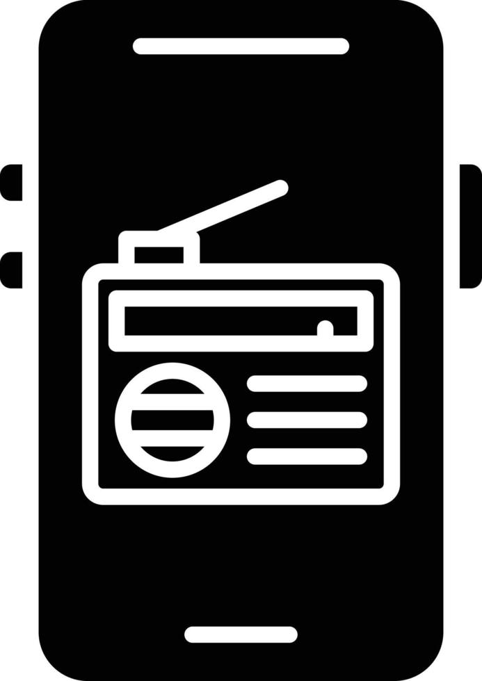 Mobile Radio Icon Style vector