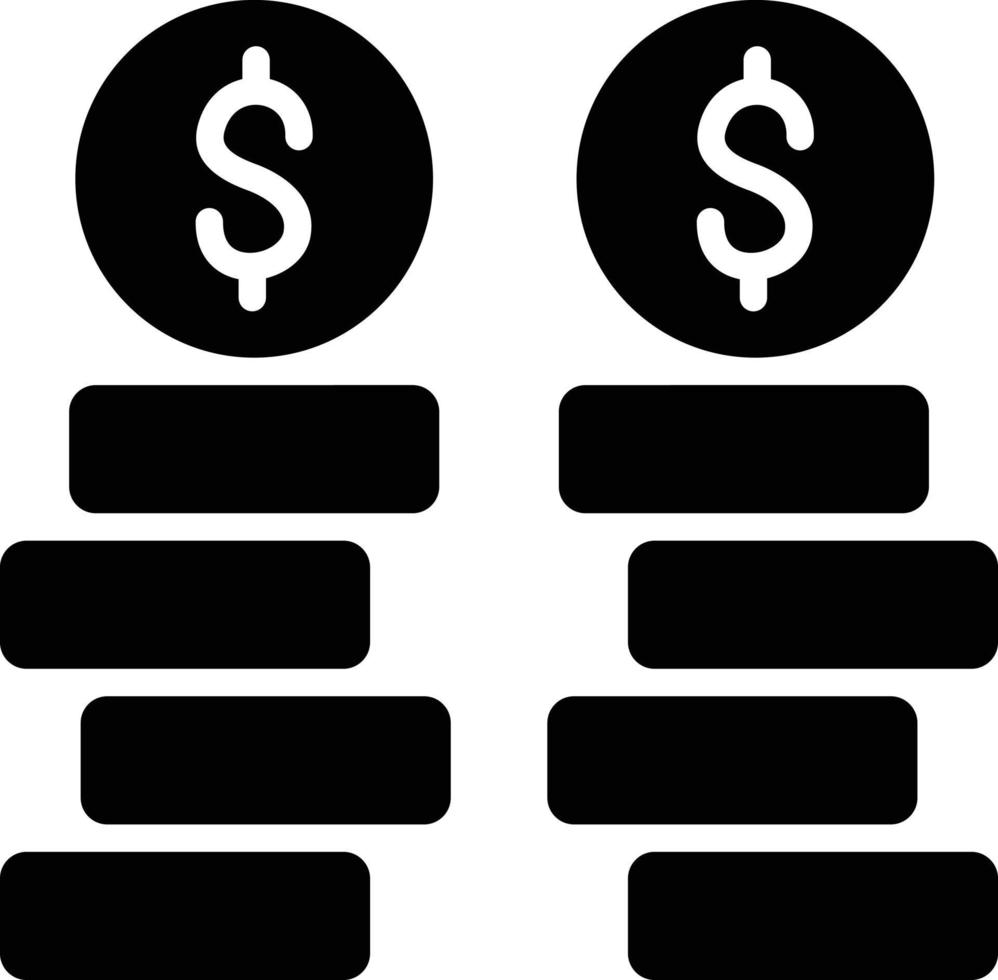 Stack Of Coins Icon Style vector