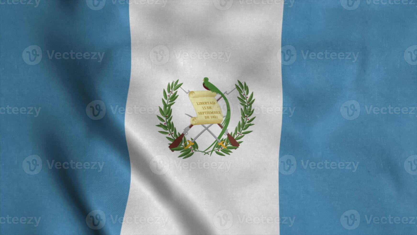 Guatemala waving flag with cloth texture. 3d rendering photo